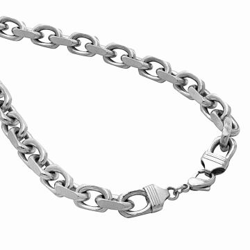 Massive Herrenkette aus Silber mit Ankergliederung