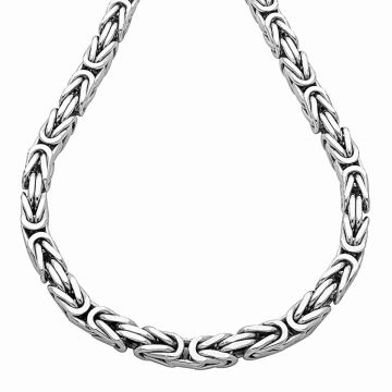 Massive Königskette in 925er Silber -60 cm lang