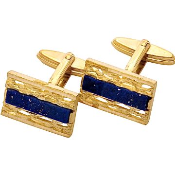 Goldene Manschettenknöpfe mit Lapislazuli