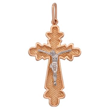 Roségoldener Kreuzanhänger mit Jesus