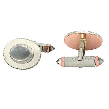 Weißgoldene Manschettenknöpfe mit Mondsteinen