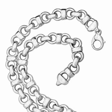 Silberkette mit phantasievollen Gliedern