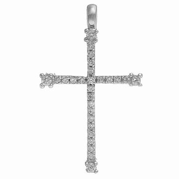 Kreuzanhänger in 750er Weißgold