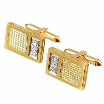 Ausgefallene Manschettenknöpfe mit 16 Brillanten