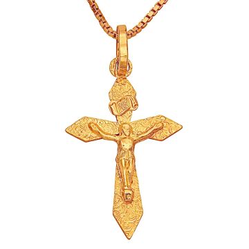 Spannender Kreuzanhänger mit Venezianerkette