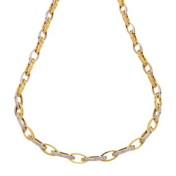 Attraktive Halskette/Collier in 585er Bicolour Gold