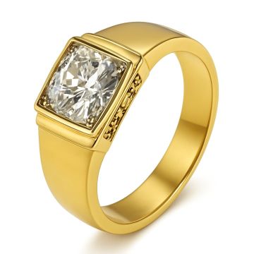 Unisex Ring mit Zirkonia