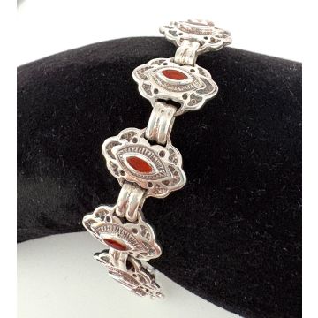 Armband aus 925er Silber mit Karneol