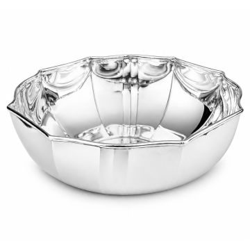 Stilvolle Schale in 800er Silber, Italien 2. Hälfte 20. Jh.