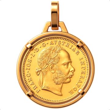 Gefasste Dukat Münze als Kettenanhänger