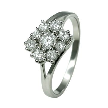 Eleganter Brillantring in Weißgold