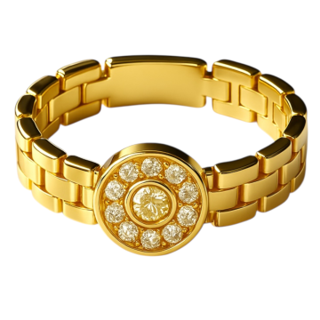 Hübscher Kettenring mit Brillanten