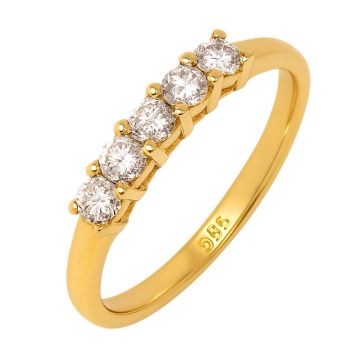 Zarter Brillantring in 585er Gold