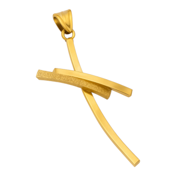 Ausgefallener Kreuzanhänger in 750er Gold