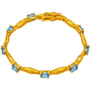 Bezauberndes Damen Armband mit blauen Steinen