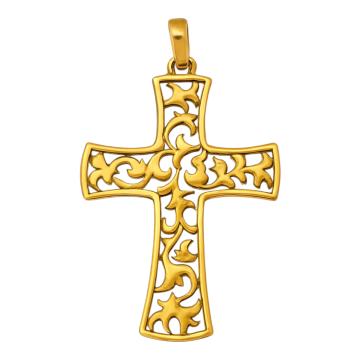 Großer Kreuzanhänger in 585er Gold