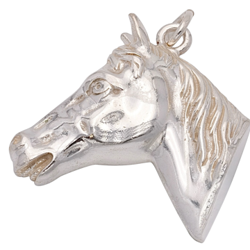 Pferdekopf – Anhänger in 835er Silber