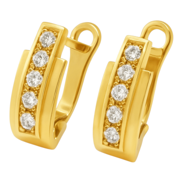 Grazile Ohrringe mit 10 Brillanten – 585er Gold