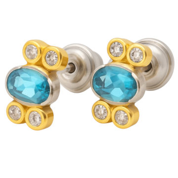 Entzückende Blautopas Ohrstecker