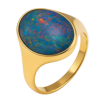 Hübscher handgefertigter Opalring in 585er Gold