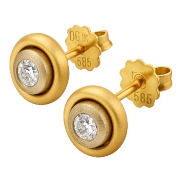 Bicolour Brillantohrstecker