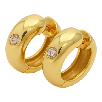 Hochwertige Klapp-Creolen mit Brillanten in 585er Gold