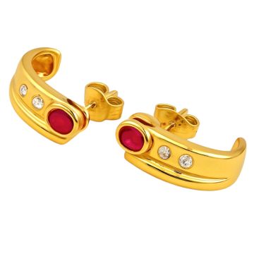 Elegante Ohrringe mit Rubinen und Brillanten