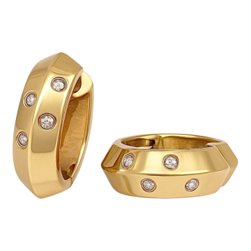 Schlichte, zeitlose Creolen mit Brillanten