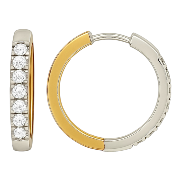 Aparte Klapp-Creolen mit 14 Brillanten