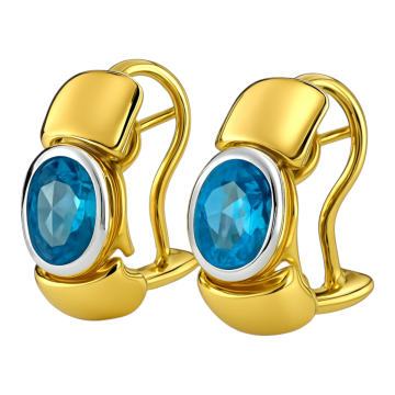 Stilvolle Ohrringe mit Blautopas