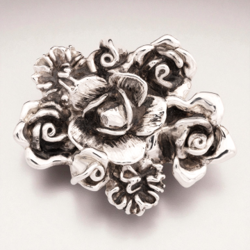 Silberne Brosche / Anhänger aus Israel