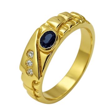 Massiver Herrenring in 585er Gold