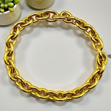 Massives Rundankerarmband in 750er Gold