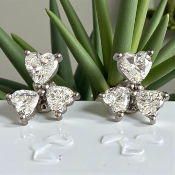 Hübsche Titan Ohrstecker mit Zirkonia