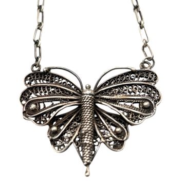 Schmetterling Anhänger an Gliederkette