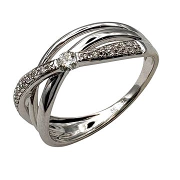 Weißgoldring mit 45 Brillanten