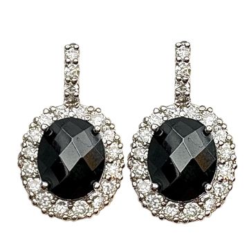 Ohrhänger in Silber mit Zirkonia und Farbsteinen