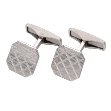 Elegante Weißgoldene Manschettenknöpfe