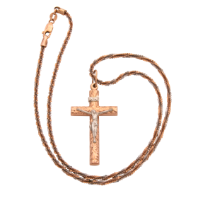 Prachtvoller Kreuzanhänger mit Halskette