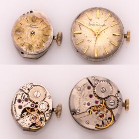 2 mechanische Uhrwerke Girard-Perregaux 1945-65