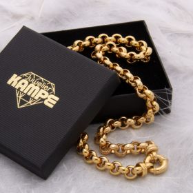 Stilvolle Halskette mit Erbsgliederung in 585er Gold