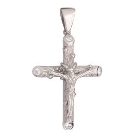 Silberner Anhänger - Kreuz mit Jesus