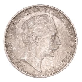 Set – 5 Münzen – 3 Mark Deutsches Reich – Kaiser König von Preussen
