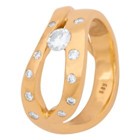 Exklusiver Damenring mit Brillanten und Diamanten – 585er Gold