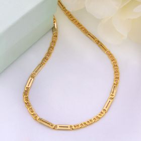 Unisex Halskette – 585er Bicolour Gold – 42 cm lang