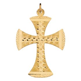 Beidseitig tragbares Kreuz in 585er Gold