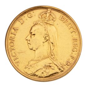 Goldmünze Antik, Sovereign –  2 Pfund - 1887
