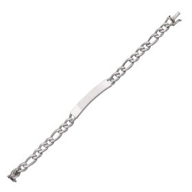 835er Silber Identity Armband – 19 cm lang