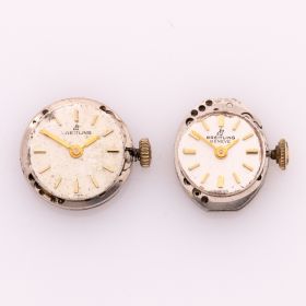 2 mechanische Uhrwerke für BREITLING Damenuhren um 1950-60