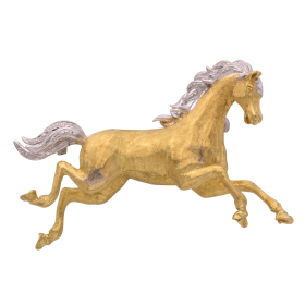 Handgefertigte Brosche in Form eines Pferdes 750 